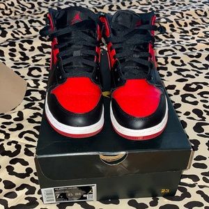 Red and Black Air Jordans!!
